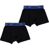 Lycra Underwear Lonsdale Junior Boy's Trunk 2-pack - Black/Brt Blue