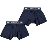 Cotton Boxer Shorts Lonsdale Junior Boy's Trunk 2-pack - Navy