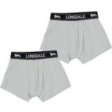Boys Boxer Shorts Lonsdale Junior Boy's Trunk 2-pack - Grey