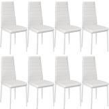 Faux Leathers Kitchen Chairs tectake 61050722 8-Pcs Kitchen Chair 98.5cm 8pcs