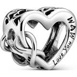 Pandora Jewellery Pandora Love You Mum Infinity Heart Charm - Silver