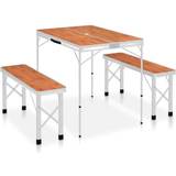 VidaXL Camping Tables vidaXL Folding camping Table with Two Bench