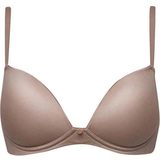 Figleaves Smoothing Plunge Non-Wired Bra - Mocha