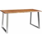 Silver/Chrome Dining Tables vidaXL - Dining Table 80x160cm