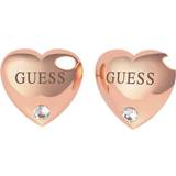 Guess Jewellery Guess Lovers Hearts Earrings - Rose Gold/Transparent