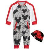 Adidas Jumpsuits adidas Infant Disney Mickey Mouse Onesie - Mgh Solid Grey/Black/White/Vivid Red (GM6935)