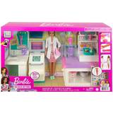 Doctors - Fashion Dolls Dolls & Doll Houses Barbie Fast Cast Clinic Playset with Brunette Doctor Doll
