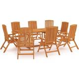 vidaXL 3059572 Patio Dining Set, 1 Table incl. 8 Chairs