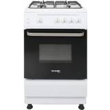 60cm - Gas Ovens - White Cookers Montpellier SCG60W White
