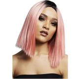 Celebrity Short Wigs Fancy Dress Smiffys Fever Kylie Wig Coral Pink