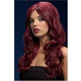 Red Long Wigs Fancy Dress Smiffys Fever Nicole Wig Red Cherry
