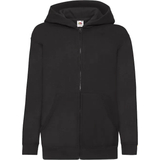Lycra Sweatshirts Children's Clothing Fruit of the Loom Kid's Hooded Sweatshirt Jacket - Black