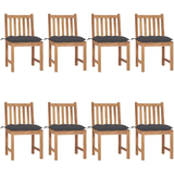 Teak Patio Chairs Garden & Outdoor Furniture vidaXL 3073157 8-pack Garden Dining Chair