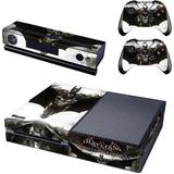 Xbox One Bundle Decal Stickers Reytid Xbox One Console Skin + 2 x Controller Decals and Kinect Wrap - Batman Knight Black