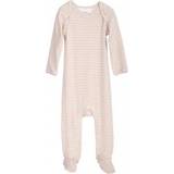 Brown Jumpsuits Children's Clothing Serendipity Baby Suit Stripe - Clay/Offwhite