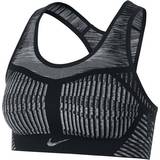 Nike Sportswear Garment Bras Nike Fe/Nom Flyknit High Support Non Padded Sports Bra - Black/Grey/White