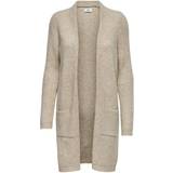 Only Long Knitted Cardigan - White/Whitecap Gray