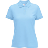 Blue - Women Polo Shirts Fruit of the Loom Ladies 65/35 Polo Shirt - Sky Blue