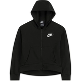 Fleece Hoodies Children's Clothing Nike Older Kid's Sportswear Club Fleece Full Zip Hoodie - Black/White (DC7118-010)