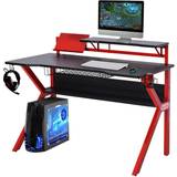 Cheap Gaming Desks Homcom Gaming Desk Computer Table - Red