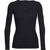 Icebreaker Sportswear Garment Tops Icebreaker Merino Siren Long Sleeve Sweetheart Top Women - Black