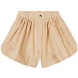 Chloé Pleated Cotton Shorts - Beige (C14651)