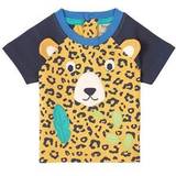 Yellow T-shirts Children's Clothing Frugi Happy Raglan T-shirt - Leopard Spot (SS21)