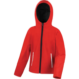 Elastane Shell Outerwear Result Kid's Core Hooded Softshell Jacket - Red/Black