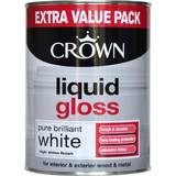 Crown Radiators Paint Crown Liquid Gloss Wall Paint Brilliant White 1.25L