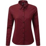 Red - Women Shirts Premier Women's Maxton Check Long Sleeve Shirt - Black/Red