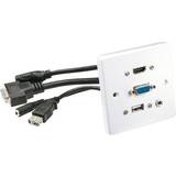 Lindy HDMI/VGA/USB A/3.5mm-HDMI/VGA/USB A/3.5mm F-F Adapter