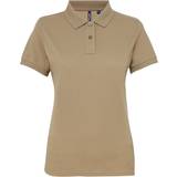 Brown - Women Polo Shirts ASQUITH & FOX Women's Short Sleeve Performance Blend Polo Shirt - Khaki