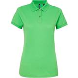 ASQUITH & FOX Women's Short Sleeve Performance Blend Polo Shirt - Lime