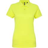 ASQUITH & FOX Women's Short Sleeve Performance Blend Polo Shirt - Neon Yellow