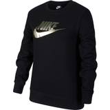 Elastane Sweatshirts Children's Clothing Nike Older Kid's Sportswear French Terry Crew - Black (CU8518-010)