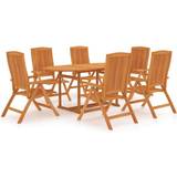 vidaXL 3059559 Patio Dining Set, 1 Table incl. 6 Chairs