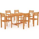 vidaXL 3059548 Patio Dining Set, 1 Table incl. 6 Chairs
