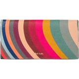 Credit Card Slots Clutches Paul Smith Leather Tri-Fold Purse - Swirl