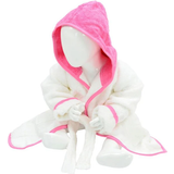 Babies Dressing Gowns Children's Clothing A&R Towels Baby/Toddler Babiezz Hooded Bathrobe - White/Pink