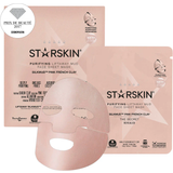 Acne - Sheet Masks Facial Masks Starskin Silkmud Pink French Clay Purifying Liftaway Mud Face Sheet Mask