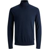 Men - Roll Neck Jumpers Jack & Jones Roll Requirement Sweater - Blue/Navy Blazer