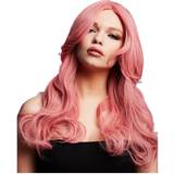 Celebrity Long Wigs Fancy Dress Smiffys Nicole Ash Pink Long Wig with Curls