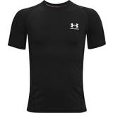 Elastane T-shirts Children's Clothing Under Armour Boy's Heatgear Short Sleeve - Black/White (1361723-001)