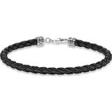 Black Bracelets Thomas Sabo Leather Bracelet - Silver/Black