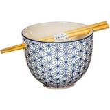 Ceramic Soup Bowls Sass & Belle Japandi Sashiko Pattern Soup Bowl