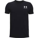 XS T-shirts Children's Clothing Under Armour Boy's Sportstyle Left Chest Short Sleeve - Black/White (1363280-001)