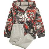 Multicoloured Tracksuits Children's Clothing adidas Boy's Jogger Set - Grey Six/Vivid Red/White (H28839)