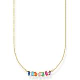 Red Jewellery Thomas Sabo Colourful Necklace - Gold/Multicolour