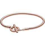 Pandora Moments T-Bar Snake Chain Bracelet - Rose Gold