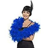 Feathers & Boa Accessories Fancy Dress Smiffys Deluxe Feather Boa Royal Blue